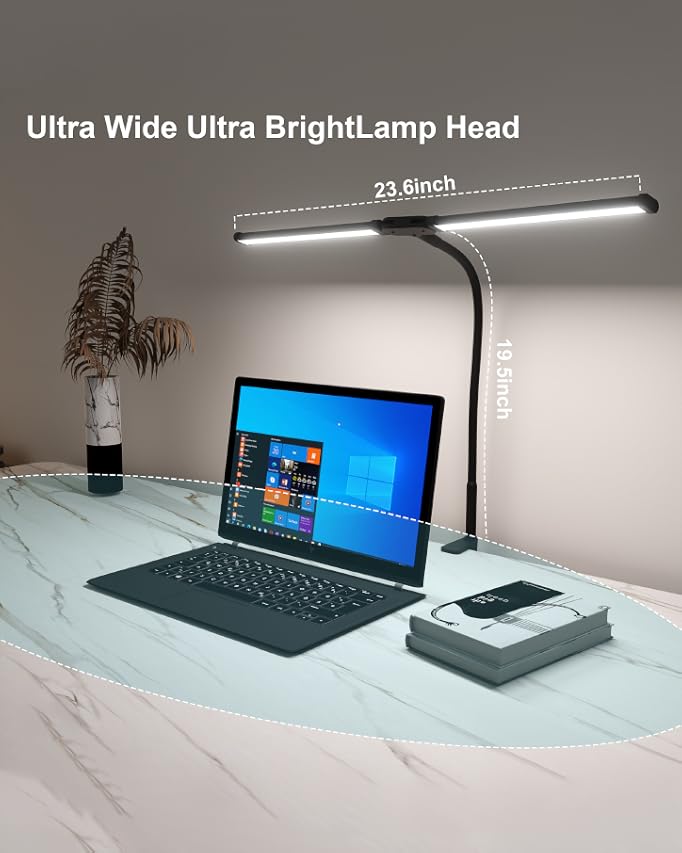 Ultra Bright Flexible Adjustable Double Head Desk Lamp